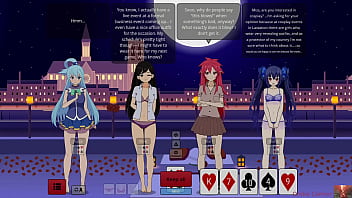 Preview 3 of Girl And Gods - Strip Poker with Aqua,  Mari &amp_ Noire Gets Out of Hand&mdash_Ends in a Heated Show
