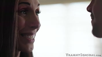 Preview 1 of Dancing Dick Cock Com - Small tits tranny Melanie Brooks fed jizz after hard anal