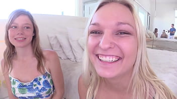 Preview 1 of Abouthorsxxx Alana - MIA COLLINS &amp_ VICTORIA BROOKES 2 Girl 1 Guy Blowjob