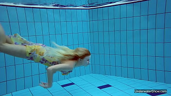 Preview 2 of Xxx Hangma - Petite teen Milana Voda endures the free naked swimming