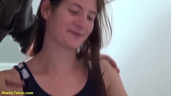 Preview 1 of Love Making On Chair - cute small teen fucked by a old man