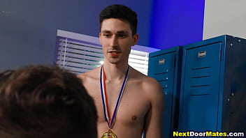 Preview 1 of Romantic Hard Fuking Video - Gay athletes fucking in locker room
