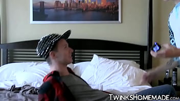Preview 1 of Adria Toe - Young twinks have a passionate homemade ass fuck party