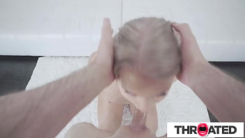 Preview 4 of Xxnx Mumbal - Throated - HOT Blonde Gets Her Face Covered In Spit While Throating