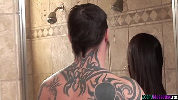 Preview 2 of Muslim Student Skandal - Roundass Asian masseuse sucks clients pecker