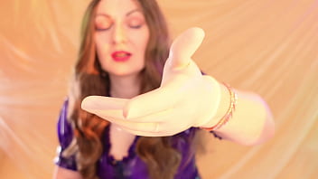 Preview 3 of Hq Video Erotic - slowly teasing in surgical gloves... unpacking process... nurse doctor latex gloves ASMR,  hot MILF Arya Grander