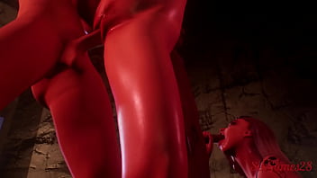 Preview 2 of Sex Koran - Chicas follan duro en una mazmorra sexual con dos chicos