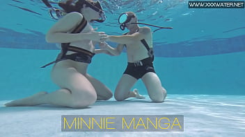Preview 1 of Xzxnx Cnox - Minnie Manga eats huge cock underwater