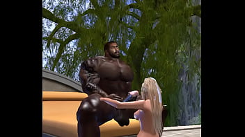 Preview 4 of Rub Pussy Man - big tittied white wife gets fucked poolside by huge duane brown