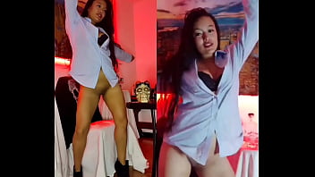 Preview 3 of Vidio Pokep Korea - Intense perreo dancing with Karol g and Alicia Keys in my first live,  watch it until the end if you want to cum with me.  FACE A/B