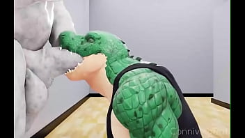 Preview 3 of Londan Xxxsex - Furry Crocodilo mamando estatua grega