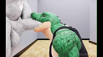 Preview 4 of Londan Xxxsex - Furry Crocodilo mamando estatua grega