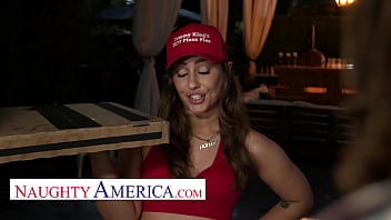 Preview 1 of Hardcore Tori Lane - Curvy delivery girl,  Tommy King,  opts for BBC instead of cash in exchange for pizza.