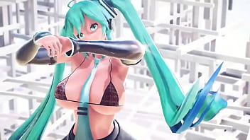 Preview 2 of Bbc Turkish Zenci - Hatsune Miku dance only for her fans!