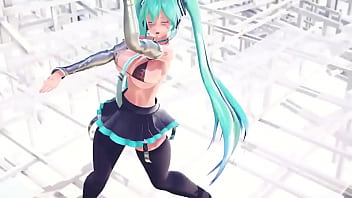 Preview 3 of Bbc Turkish Zenci - Hatsune Miku dance only for her fans!