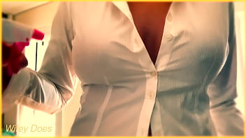 Preview 4 of Xxx Videos Janwar Girl Com - PREVIEW-Wet business shirt try on