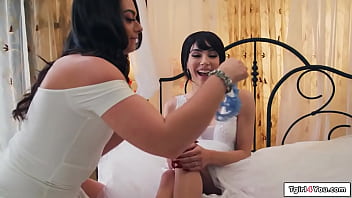Preview 1 of Hard Xxx Video Scandal - Busty trans Ariel Demure fucks her wife