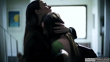 Preview 1 of Donkey Style Sex - Brunette licks her stepsisters petite gf