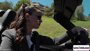 Preview 1 of In Cum Xnxx - Euro teen facesits officer to avoid jail