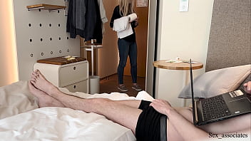 Preview 1 of Mama Thinks - Cute naive hotel maid was tricked into fucking by a fake porn producer