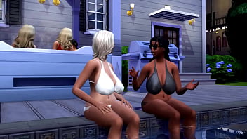 Preview 2 of Big Booms Pressing - SIMS 4: Neighbors 3: Sorority Humping - a Parody