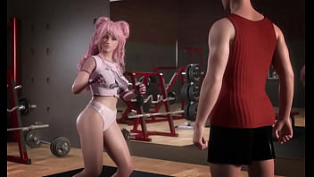 Preview 1 of Mama Madura - Pink Japanese gym