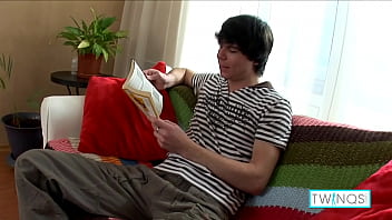 Preview 1 of Young Dada Boudi - Twinky Dude Dominic Takes Kevin&#039_s Toy &amp_ Cock Deeply Inside Him!