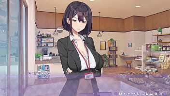 Preview 1 of Sex Video Cream - Shizuko masturbates thinking about me and I spy on her - Summer Clover #2 (Hentai Game)