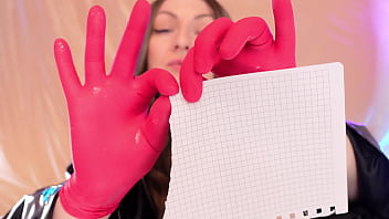 Preview 3 of Asian Evgle - ASMR in nurse gloves,  with paper (Arya Grander)