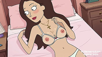 Preview 3 of Mature Milf Voyeur Beach - Tricia Rick and Morty Porn Hentai Ai compilation sexy and naked