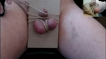 Preview 3 of Telugu Friend Wife Sex Videos - jpfrenchiebdsm - BDSM Self CBT 4th session part1 thicker homemade cbt board