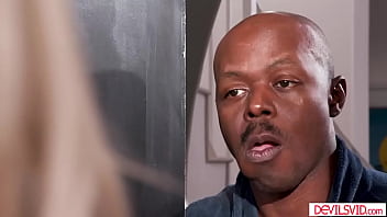 Preview 1 of Amateur Nawal Oujda - Teen babes having interracial threesome with black neighbor