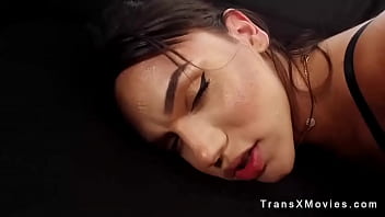 Preview 4 of Missy Bathroom Xxx - Brazilian trans hotties rimming and anal fucking