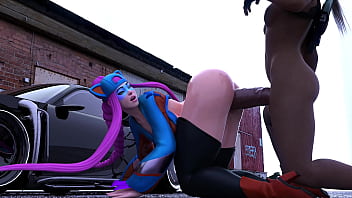 Preview 3 of Girl Sex With Toys - Fucking a big ass in the parking lot