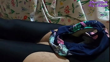 Preview 3 of Shakeela Sex Videos Movie - ガーターストッキング穿いて水着のクロッチでオナニーしてそのまま射精!