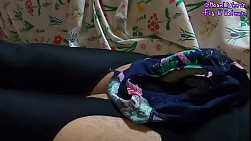 Preview 4 of Shakeela Sex Videos Movie - ガーターストッキング穿いて水着のクロッチでオナニーしてそのまま射精!