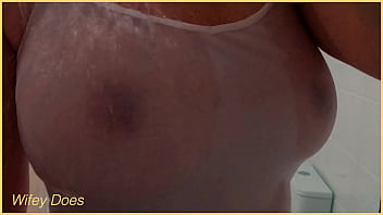 Preview 2 of Indial Mms - Wife amazing shower wet shirt