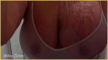 Preview 4 of Indial Mms - Wife amazing shower wet shirt