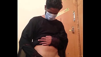 Preview 2 of Bangkok Gogo Bar Thai - Hot Pakistani gay boy masturbating with Hot black gown with dancing