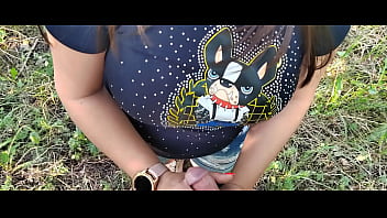Preview 4 of 12 Red - Stepsister have fun in new car and in the forest. almost caught while sucking stranger cock