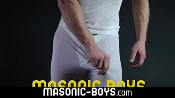 Preview 1 of School Lavar Xxx - Twink apprentice eagerly receives his first cock for holy ceremony MASONIC-BOYS.COM