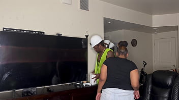 Preview 1 of La Femme Aux Seins Perces - Construction Worker Whore Kendale Give His Client A BBC While On The Job