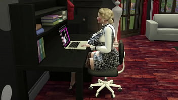 Preview 1 of Masturbation Sleep - Sims 4 porn Mortimer and Bella fuck cute teen together