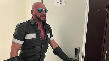 Preview 1 of Bf Chin - LEATHER MASTER DOMINATES TWINK- BRETT TYLER AND DAREK KRAFT