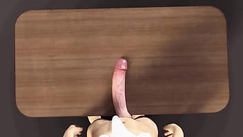 Preview 1 of Fuck New Neighbor - Huge White dick on the table,  BWC