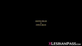 Preview 1 of Gtrl 40 - Attractive Cristina Miller lies back and offers her pussy to get fingered by lovely Emylia Argan