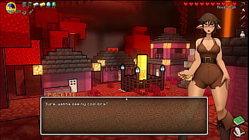 Preview 1 of Brazzers Porn Ad Names - HornyCraft [ Parody Hentai game PornPlay ] Ep.37 Giant warden is kissing my small cock until I cum on her face