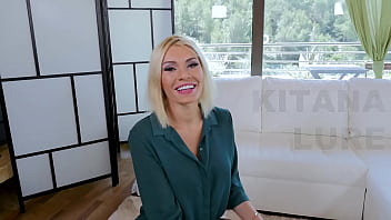 Preview 1 of Friking Treap - KITANA LURE Sexy Blonde Big Cock POV ANAL All The Way Down Deepthroat Facefuck and Cum Swallow - WoW! A