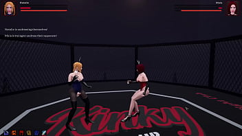 Preview 1 of Retro Laundry - Futas in the ring [Kinky Fight Club 2]