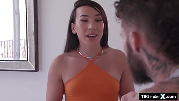 Preview 1 of Sex Kannada Videos Hd - TSgenderX.com - Asian tranny Kasey Kei barebacks a guy